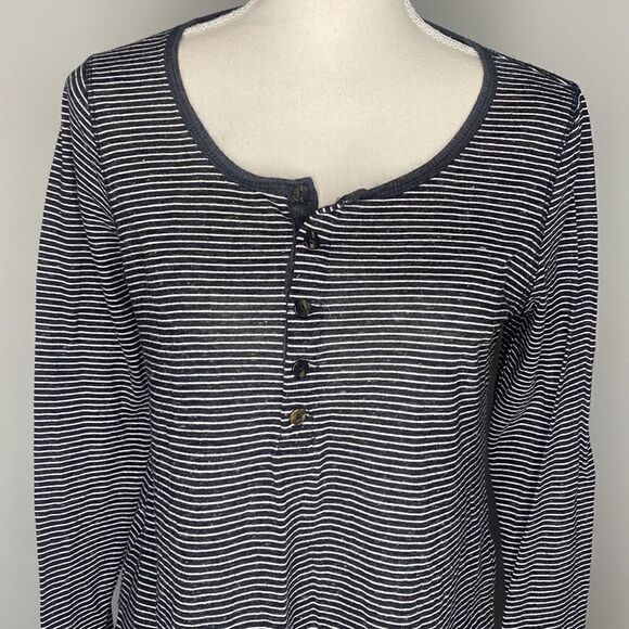 Womens Small Longsleeve Black Mystree T-shirt Stripe - Picture 4 of 7
